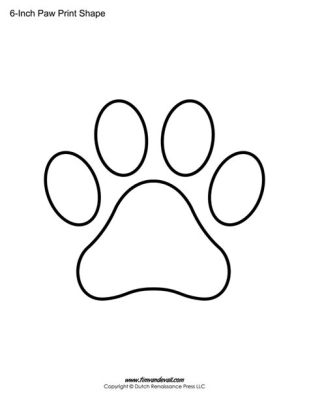 how to make a dog paw print on paper